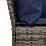 vidaXL Canapé de jardin avec coussins Gris Résine tressée