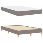 vidaXL Lit à ressorts avec matelas Taupe 120 x 190 cm tissu