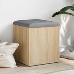 vidaXL Banc de rangement Chêne Sonoma 42x42x45 cm Bois d'ingénierie