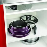 TEFAL Ingenio Essential Violet Byzantium Batterie de cuisine 12 Pièces Tous Feux Sauf Induction L2019702