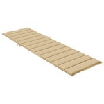 vidaXL Coussin de chaise longue beige mélangé 200x60x4 cm tissu