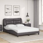 vidaXL Cadre de lit sans matelas gris 140x190 cm similicuir