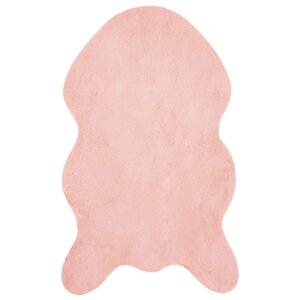vidaXL Tapis en Fourrure Synthétique de Lapin Olite Rose 50 x 80 cm