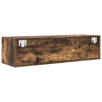 vidaXL Meuble TV chêne fumé 100x31x25 5 cm bois d'ingénierie