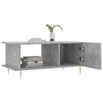 vidaXL Table basse gris béton 90x50x40 cm bois d'ingénierie