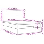 vidaXL Cadre de lit ottoman avec matelas vert foncé 140x200 cm velours