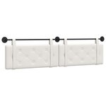vidaXL Tête de lit suspendue Blanc Simili cuir