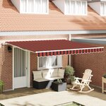 vidaXL Auvent rétractable automatique Orange et Marron 400x350 cm