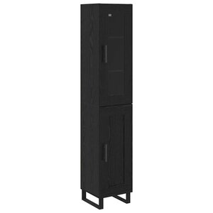 vidaXL Haut Armoire Chêne noir 69 5 x 34 x 180 cm Bois d'ingénierie