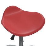 vidaXL Chaise pivotante à dîner Rouge bordeaux Similicuir