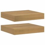 vidaXL Étagère Murale 2 Pièces Marron 23 x 23 5 x 4 cm Bois d'ingénierie