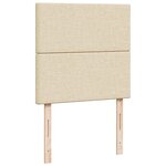 vidaXL Sommier à lattes de lit avec matelas Crème 90x200 cm Tissu