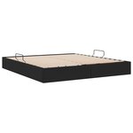vidaXL Lit de Rangement avec tête de lit Noir 180 x 200 cm tissu