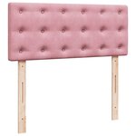 vidaXL Sommier à lattes de lit avec matelas Rose 120x200 cm Velours