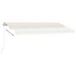 vidaXL Auvent manuel rétractable sur pied 400x350 cm Crème