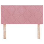 vidaXL Tête de lit en velours rose avec design à blocs en diamant  90 cm