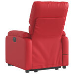 vidaXL Fauteuil inclinable de massage électrique rouge similicuir