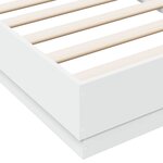 vidaXL Cadre de lit sans matelas avec lumières LED blanc 75x190 cm