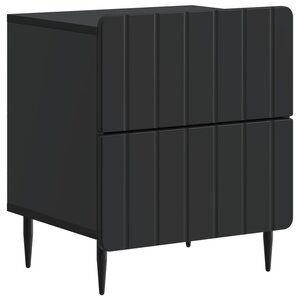 vidaXL Cabinet de chevet Noir 43 x 34 5 x 49 5 cm Bois d'ingénierie