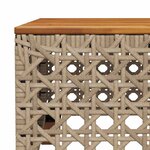 vidaXL Salon de jardin avec coussins 5 Pièces beige résine tressée