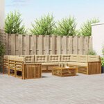 vidaXL Ensemble de canapés d'extérieur 10 Pièces Naturel et Beige