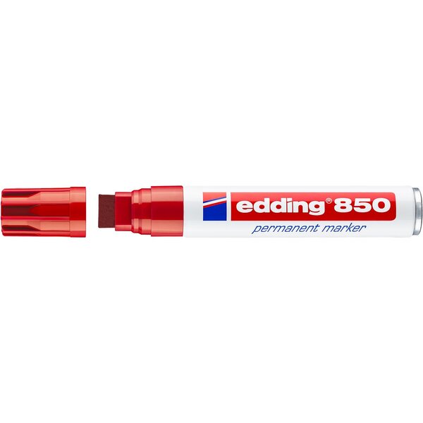Marqueur Permanent 850 Rouge Corps Alu Pointe Large 5-15 mm EDDING