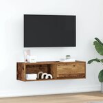 vidaXL Meuble TV vieux bois 100x31x25 5 cm bois d'ingénierie