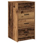 vidaXL Table de Toilette avec tiroir 3 Pièces Marron 40 x 41 x 135 cm