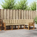 vidaXL Ensemble de canapés d'extérieur 5 Pièces Naturel et Beige