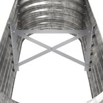 vidaXL Lit surélevé de jardin Acier enduit de poudre Argenté