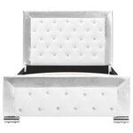 vidaXL Cadre de lit Blanc Similicuir 90 x 200 cm