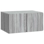 vidaXL Meuble TV mural 59 5 x 41 x 30 cm Sonoma gris Bois d'ingénierie