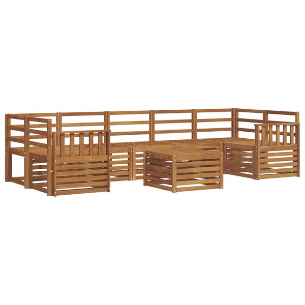 vidaXL Ensemble de canapés d'extérieur 8 pc Naturel