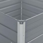 vidaXL Jardinière 100x100x77 cm Acier galvanisé Gris