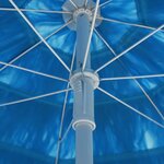 vidaXL Parasol de plage Hawaii bleu 300 cm