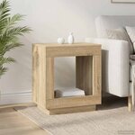 vidaXL Table d'appoint Chêne Sonoma 60 x 40 x 65 cm Bois d'ingénierie