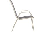 Fauteuil jardin Textilène "Cordoba" - Phoenix - Gris clair - Lot de 4