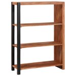vidaXL Bibliothèque Marron  Noir 80 x 30 x 110 cm Bois d'Acacia Massif