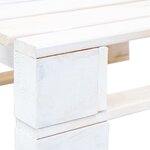 Vidaxl pouf palette de jardin bois de pin imprégné de blanc