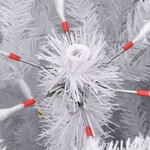 vidaXL Sapin de Noël artificiel à charnières avec neige floquée 210 cm