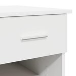 vidaXL Bureau avec tiroir Blanc 90 x 49.5 x 75 cm Bois d'ingénierie