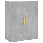 vidaXL Buffet haut Gris béton 69 5x34x180 cm Bois d'ingénierie