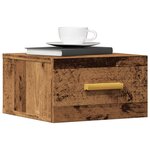 vidaXL Tables de chevet murales 2 Pièces vieux bois 35x35x20 cm