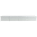 vidaXL Lit surélevé de jardin 320x80x45 cm Acier galvanisé Argenté