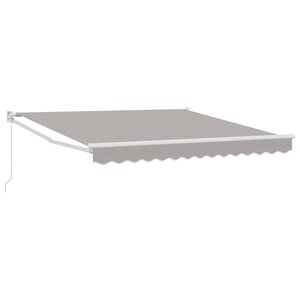 vidaXL Auvent Rétractable Gris clair 350 x 250 cm tissu