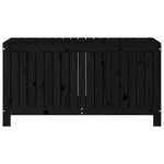 vidaXL Boîte de rangement de jardin Noir 121x55x64 cm Bois massif pin
