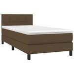 vidaXL Sommier à lattes de lit et matelas et LED Marron foncé 90x190cm