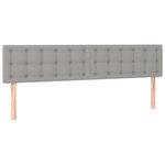 vidaXL Sommier à lattes de lit matelas LED Gris clair 160x200 cm Tissu