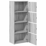 vidaXL Bibliothèque sonoma gris 40x24x102 cm bois d'ingénierie