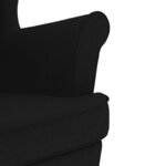 vidaXL Chaise à bascule noir 74x90x102 cm tissu